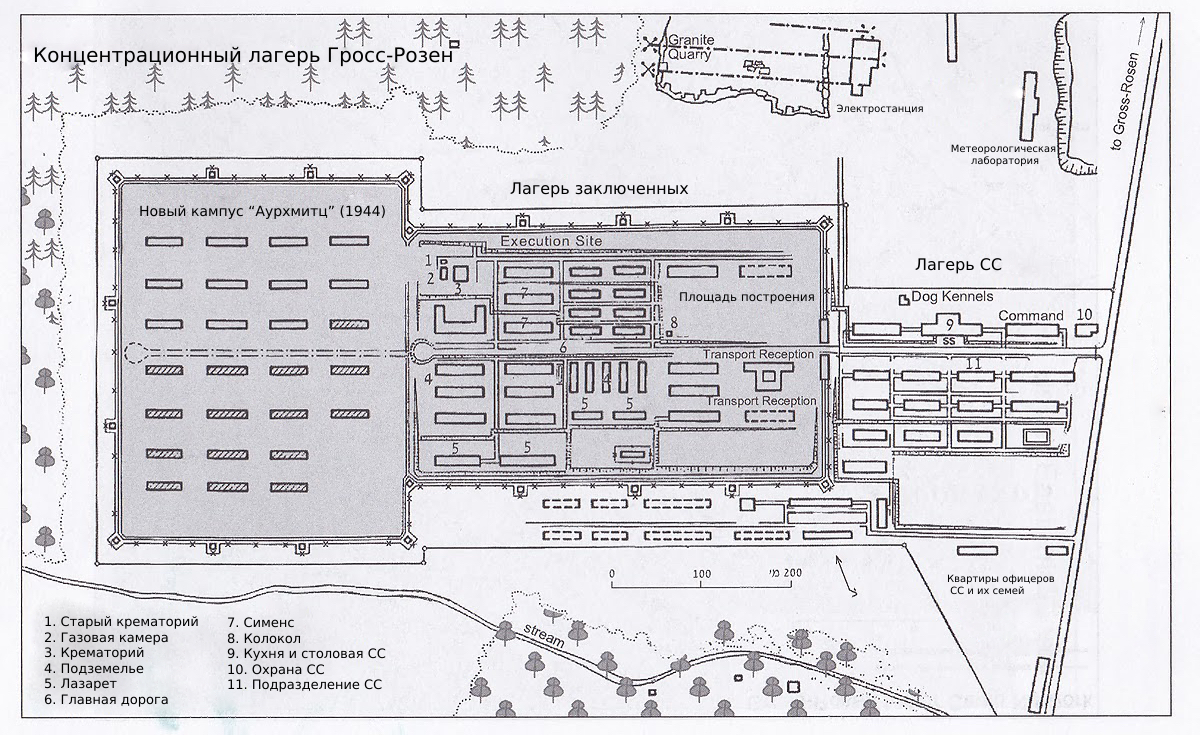 План лагеря Гросс-Розен